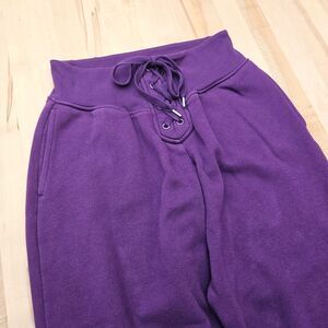 Victoria's Secret MED M Drawstring Jogger Lounge Pockets Sweatpants Purple